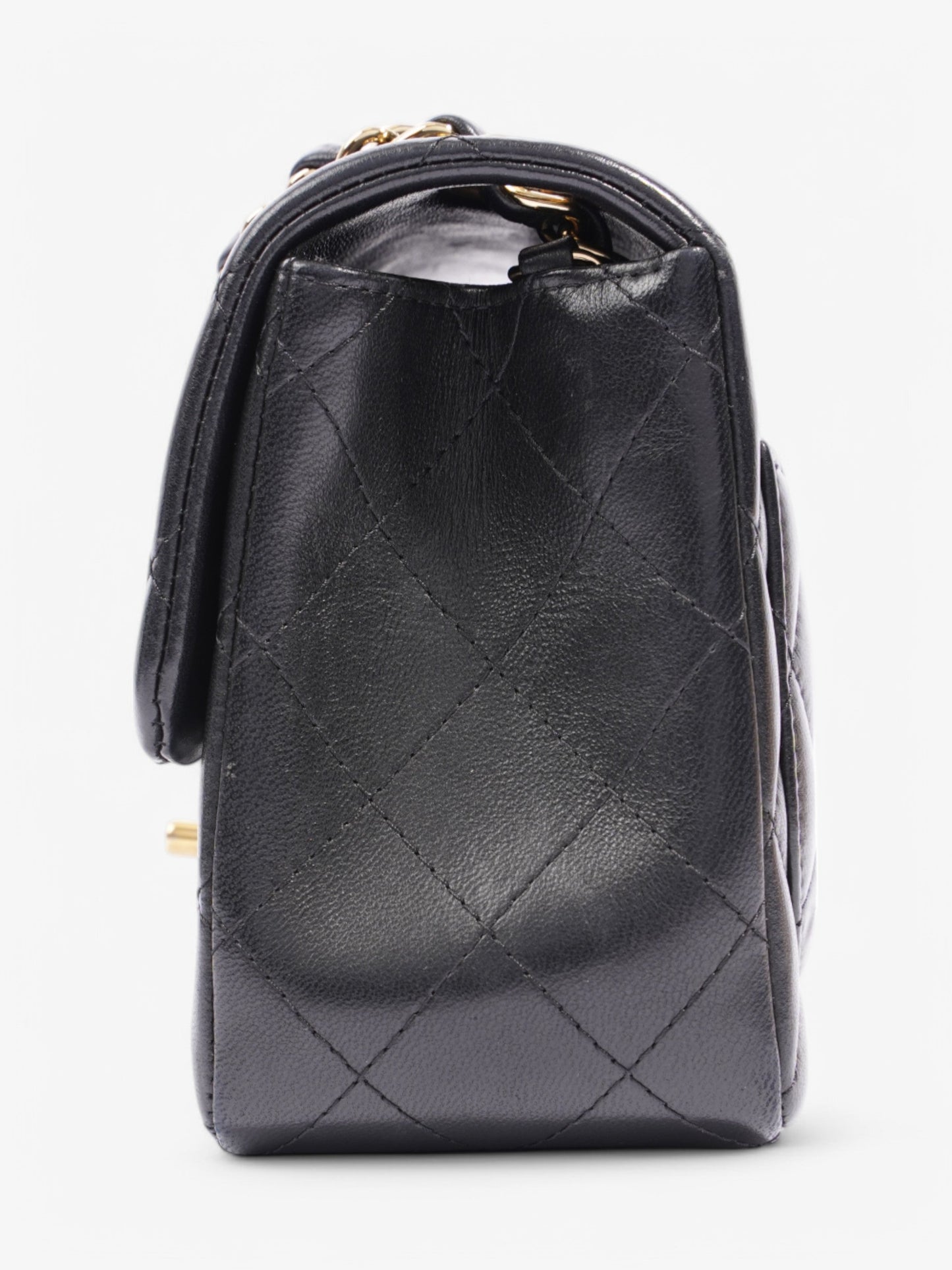 Chanel Classic Square Flap Black Lambskin Leather Mini