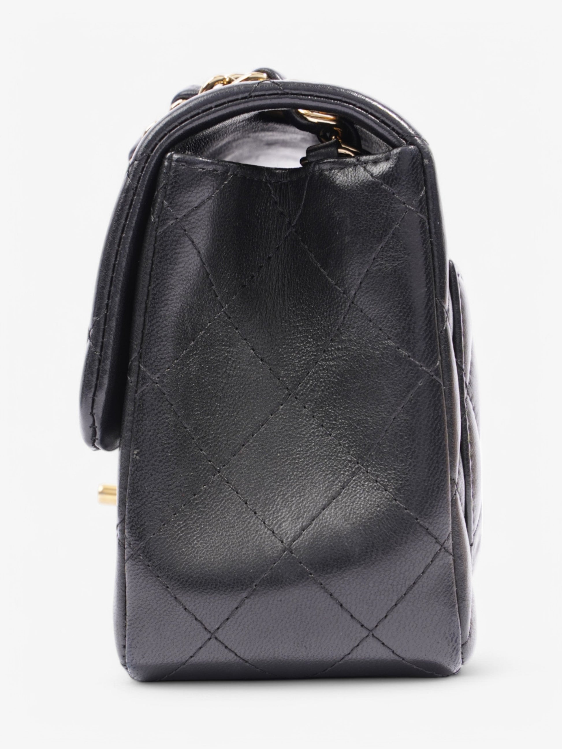 Chanel Classic Square Flap Black Lambskin Leather Mini