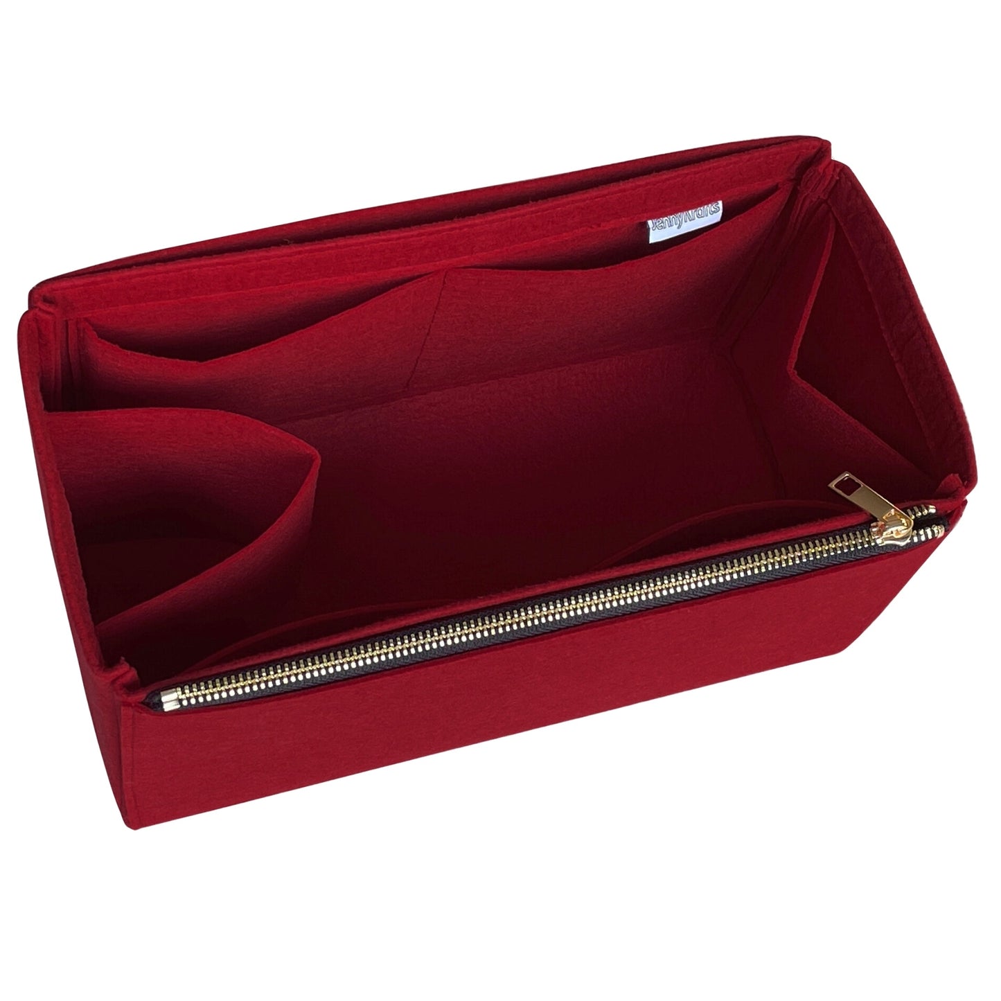 Organizer for [Origami Mini Bag, Fendi] Bag Insert (Felt, Long Zip and Open Compartment)