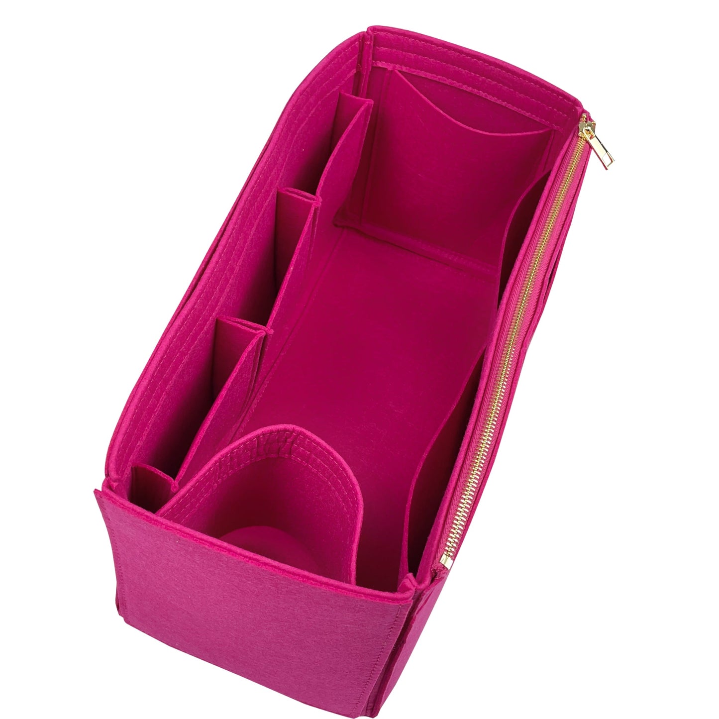 Organizer for [Medium Crochet tote bag, Prada] Bag Insert (Felt, Wide Open Pockets)