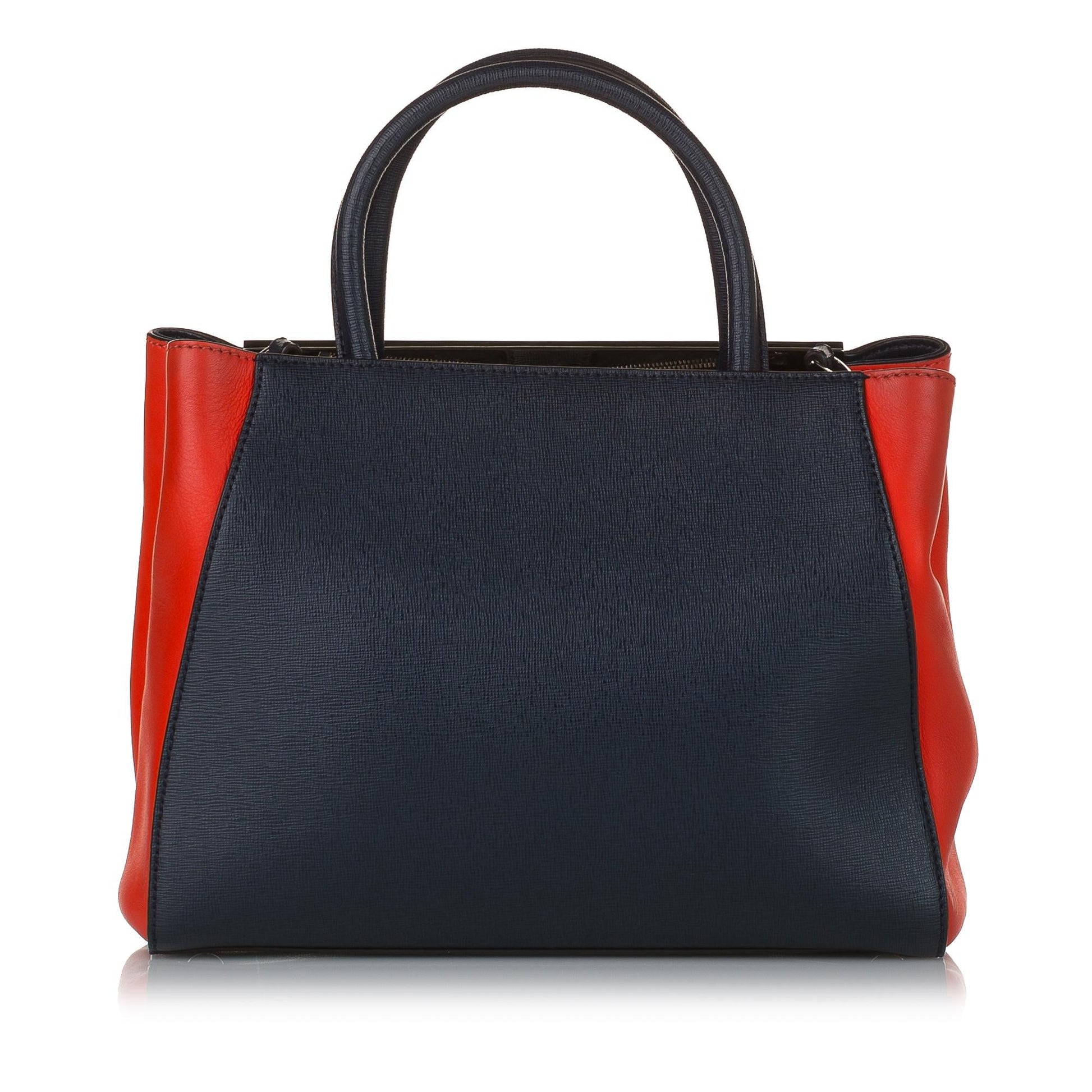 Fendi Bicolor 2Jours Leather Satchel