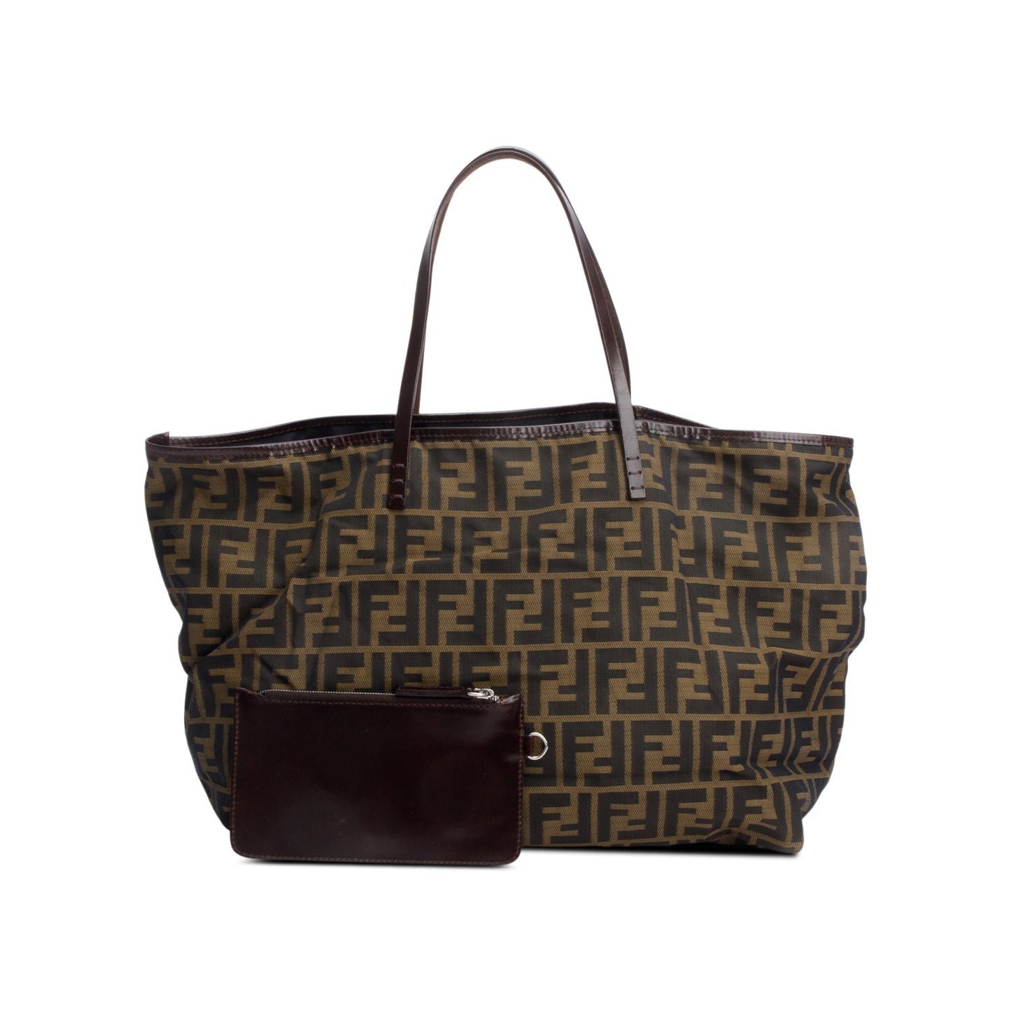 Fendi Brown FF Zucca Canvas Medium Roll Tote