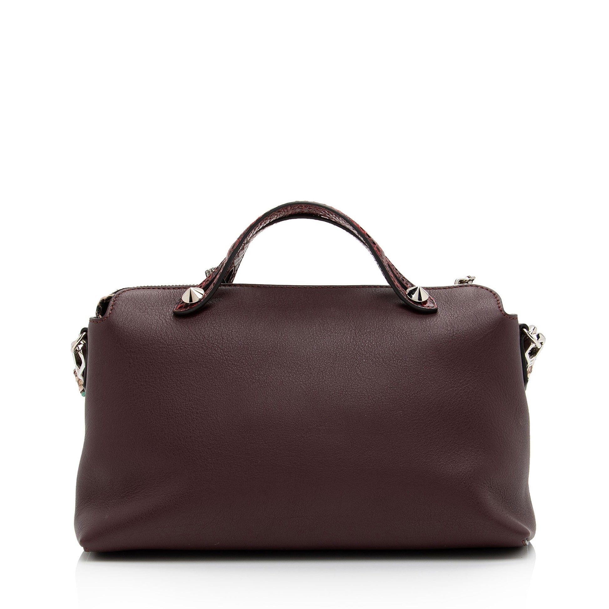 Fendi Calfskin Python By The Way Small Boston Bag