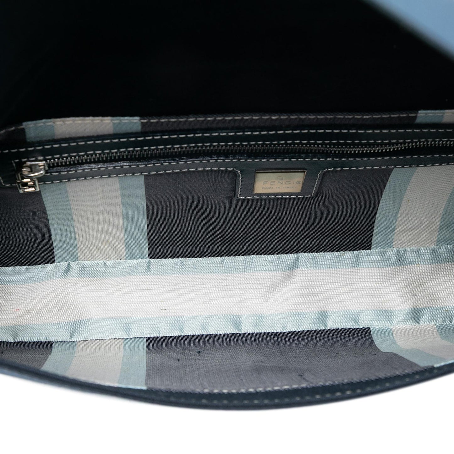 Fendi Canvas FF Marble Baguette Shoulder Bag