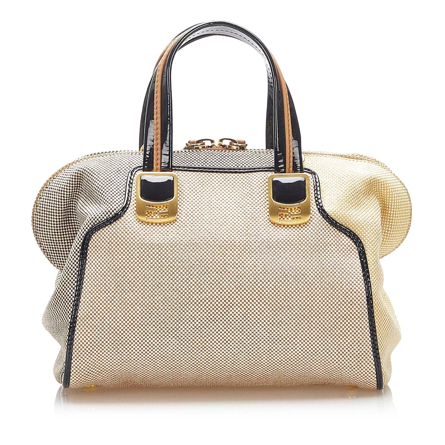 Fendi Colorblock Canvas Chameleon