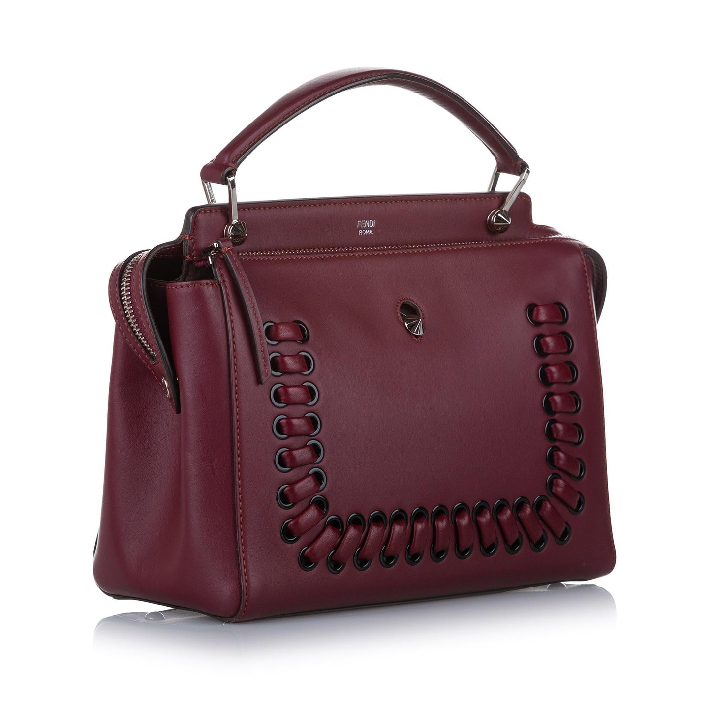 Fendi DotCom Leather Satchel