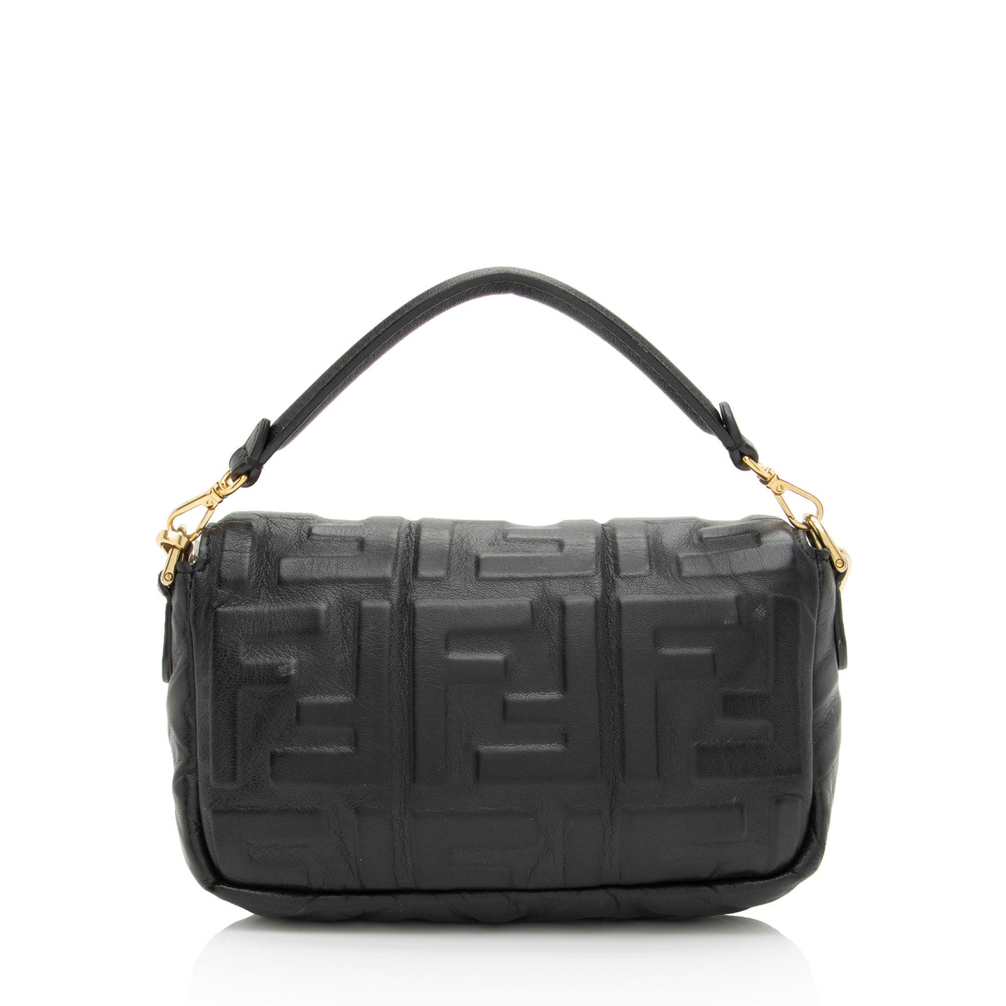 Fendi Calfskin Studded Kan I Medium Shoulder Bag
