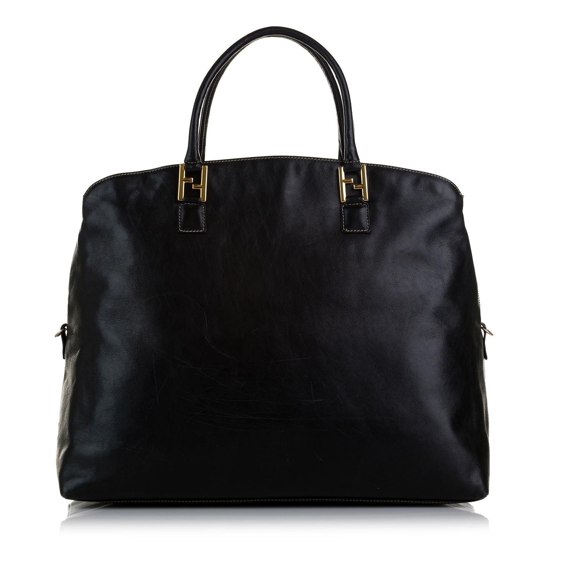 Fendi FF Leather Tote