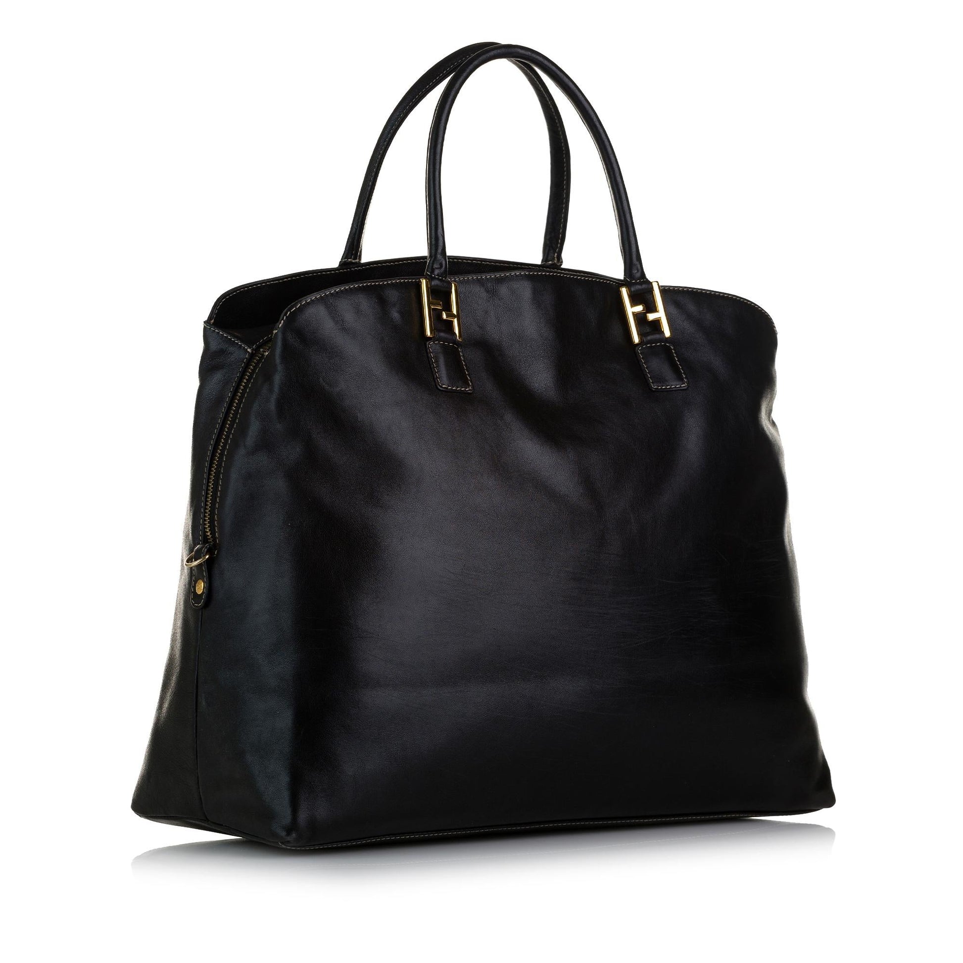Fendi FF Leather Tote