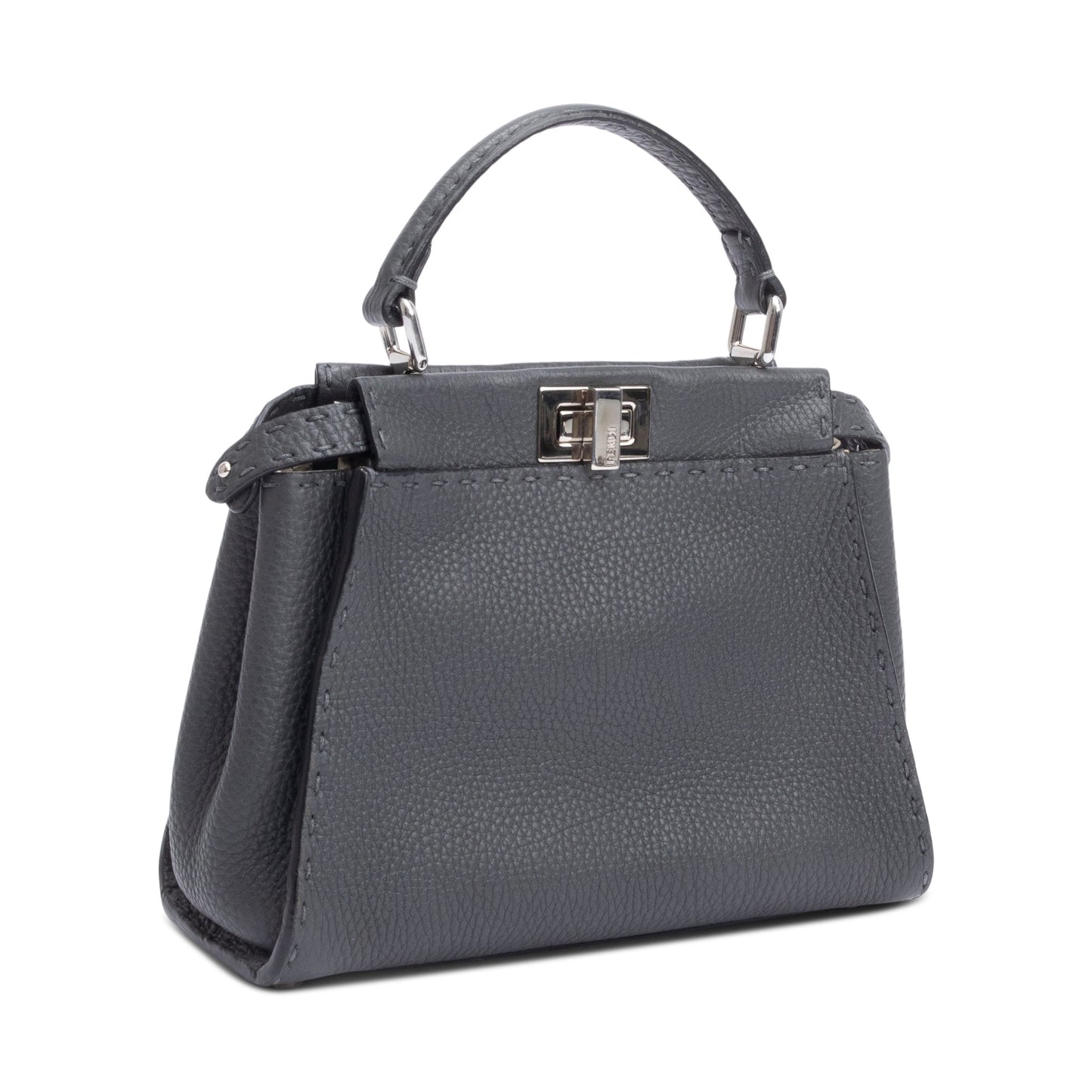 Fendi Grey Romano Selleria Mini Peekaboo Bag