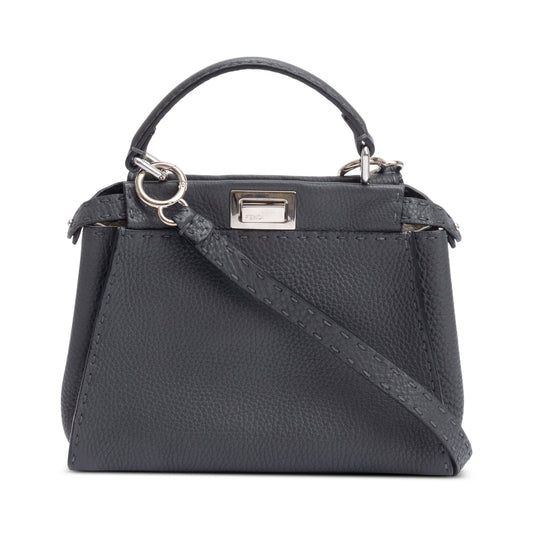 Fendi Grey Romano Selleria Mini Peekaboo Bag