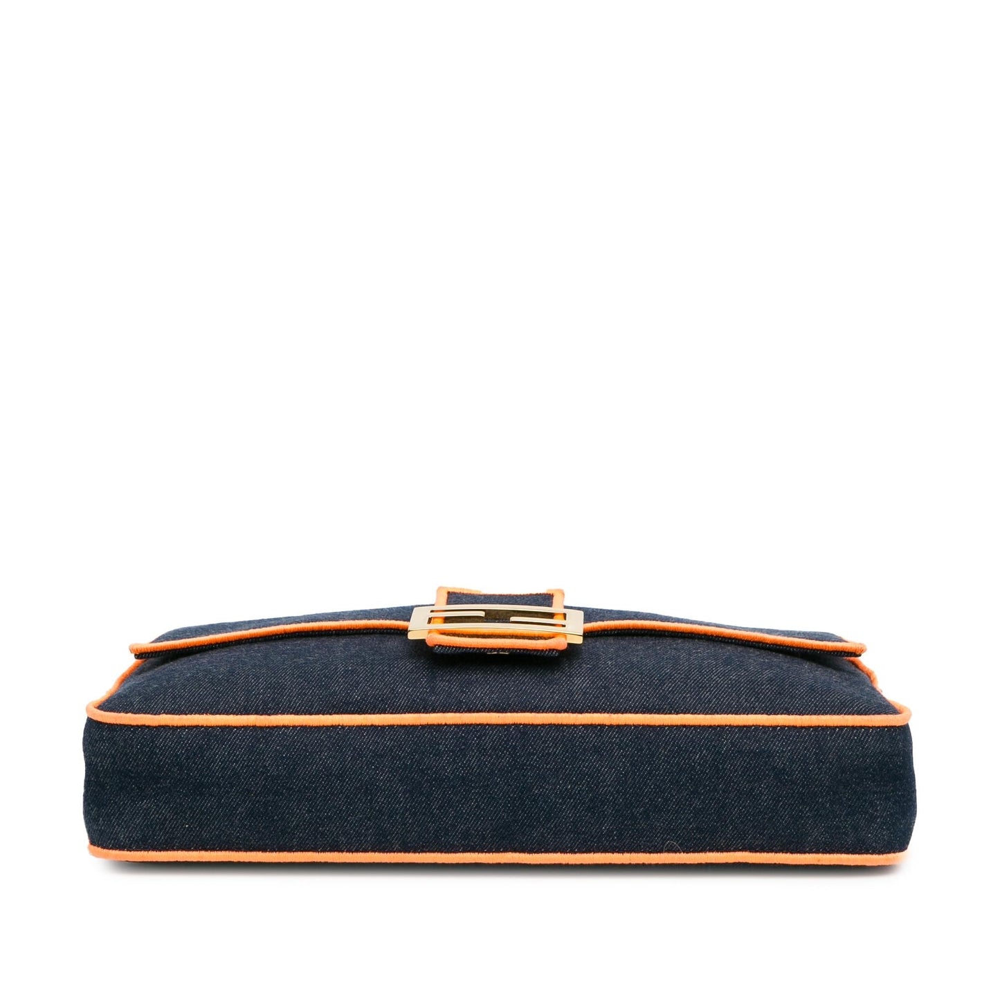 Fendi Large Denim Baguette Satchel