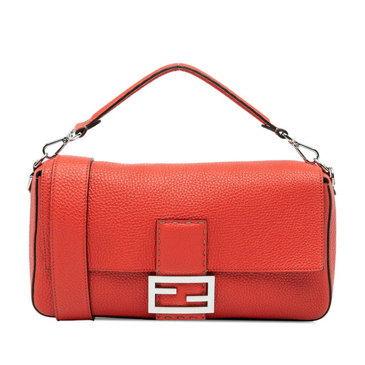 Fendi Large Leather Selleria Baguette Satchel