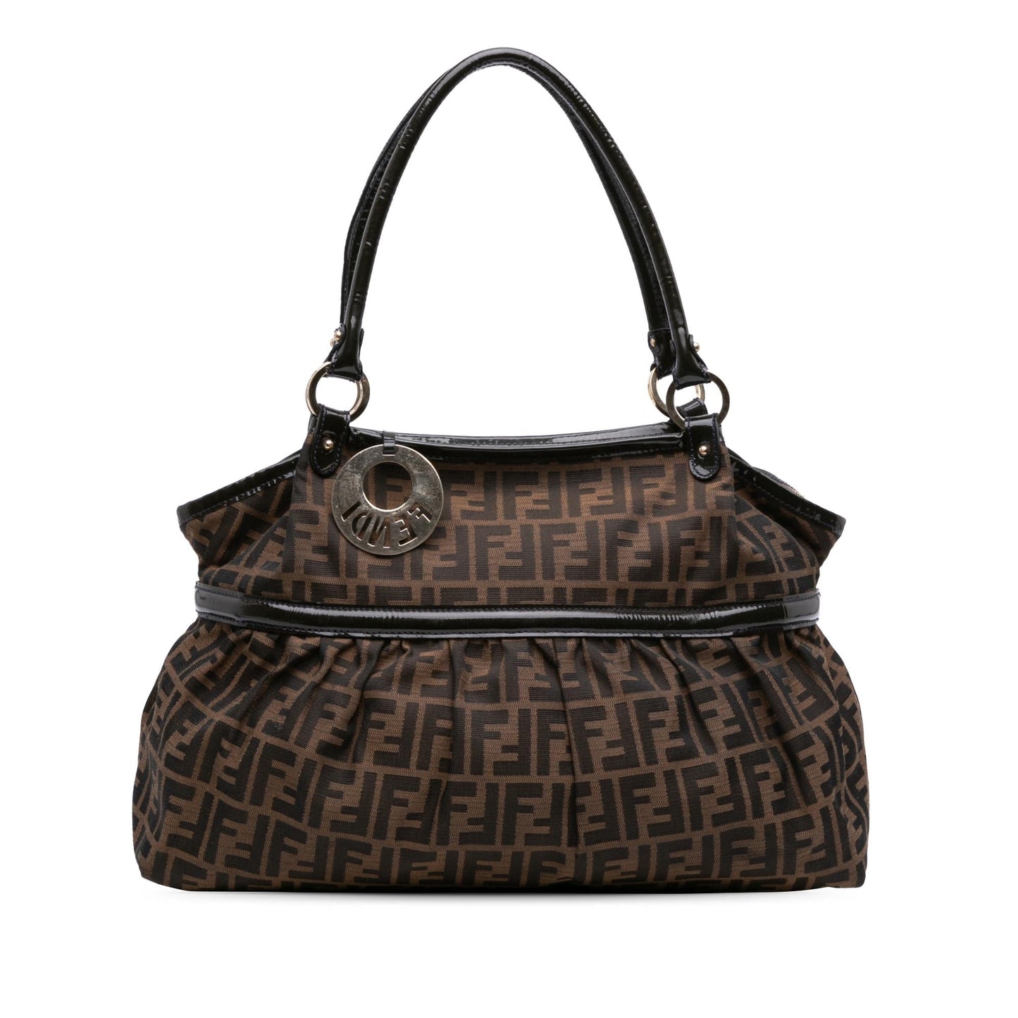 Fendi Large Zucca Canvas Chef Shoulder Bag