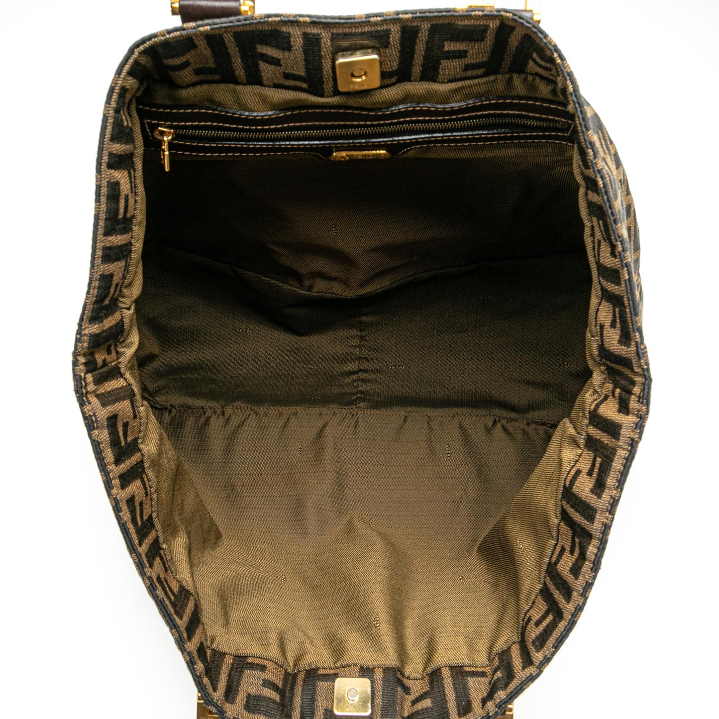 Fendi Zucchino Coated Canvas Superstar Tote
