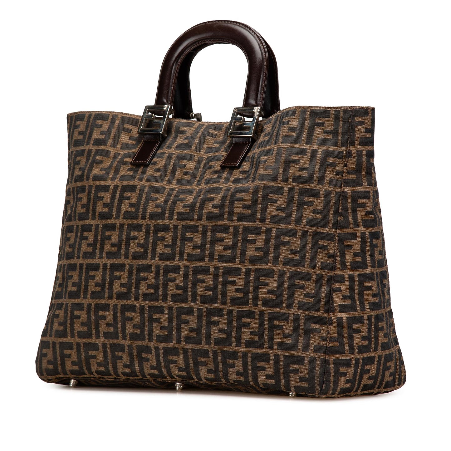 Fendi Medium Coated Canvas Laser Cut Star Roll Tote
