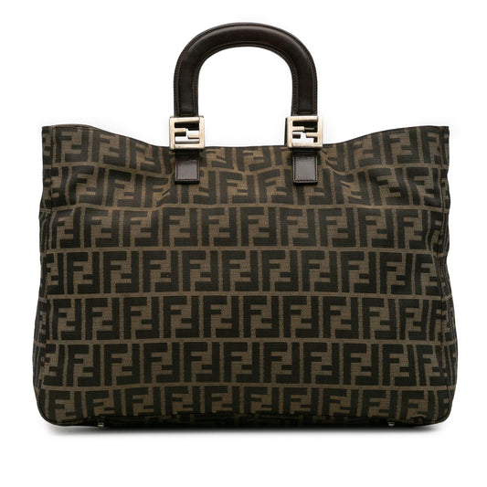 Fendi Large Zucca Canvas Twins Tote