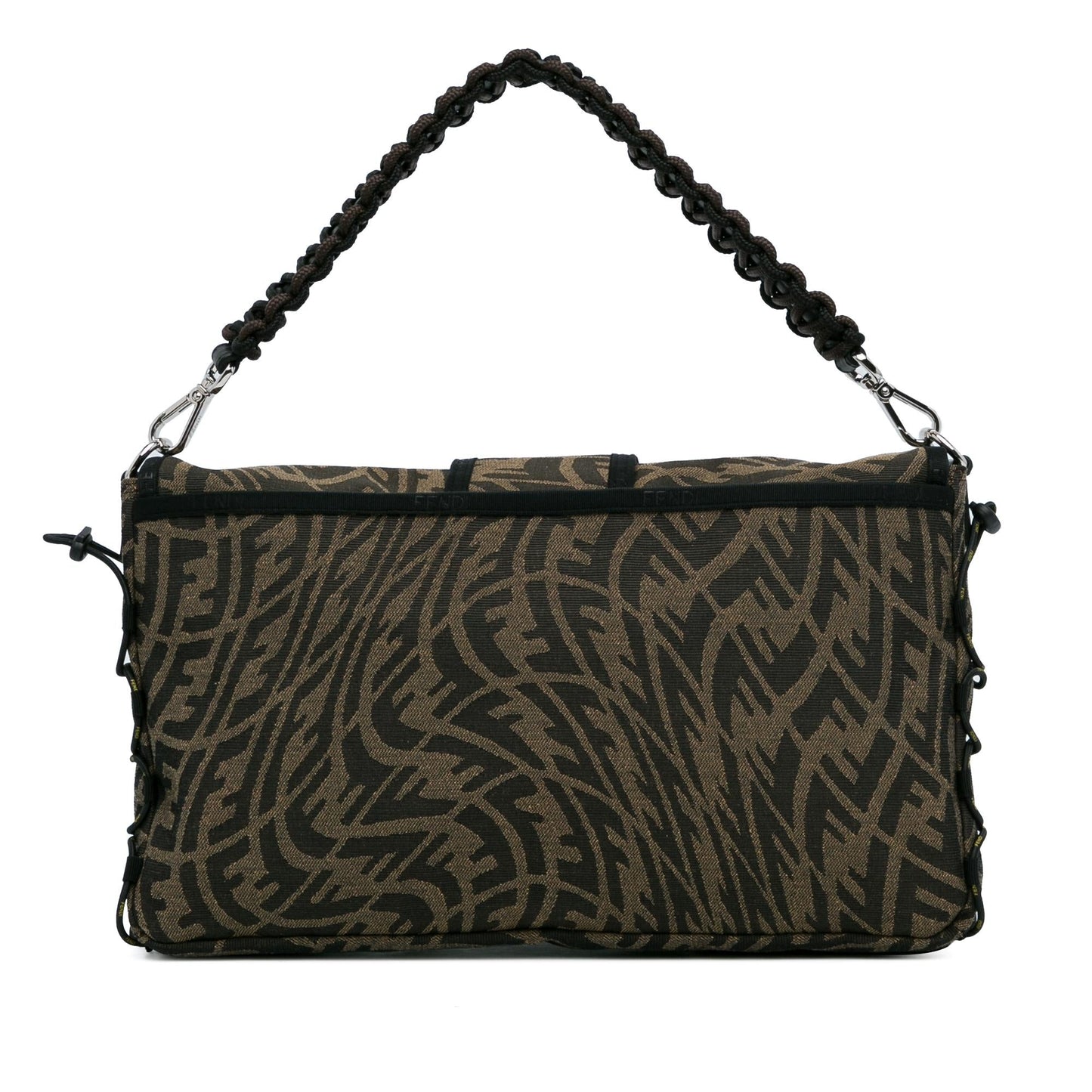 Fendi Small Woven Raffia Vitello Regular 2Jours Satchel