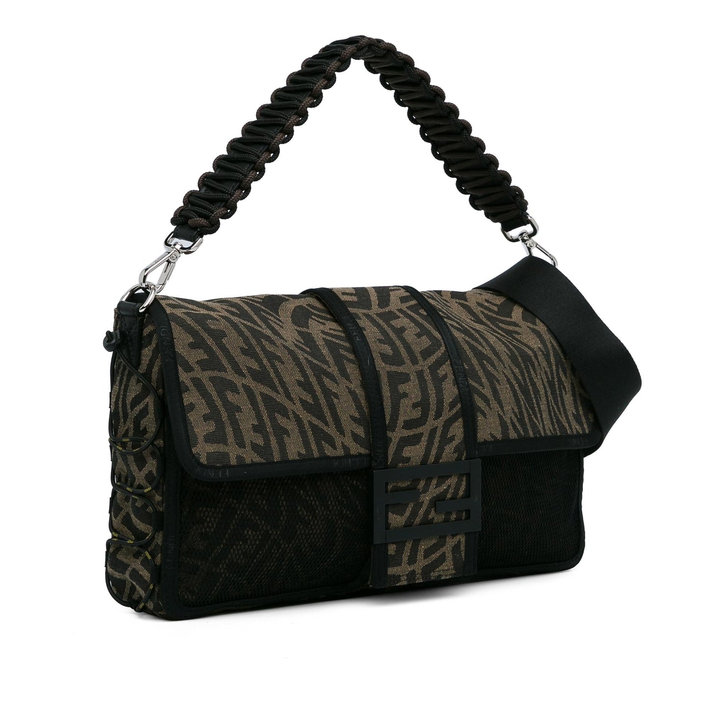 Fendi Large Zucca Vertigo Mesh Baguette Satchel