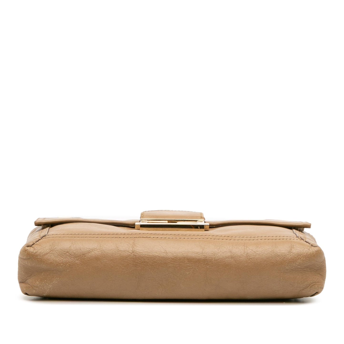 Fendi Leather Baguette Chain Flap