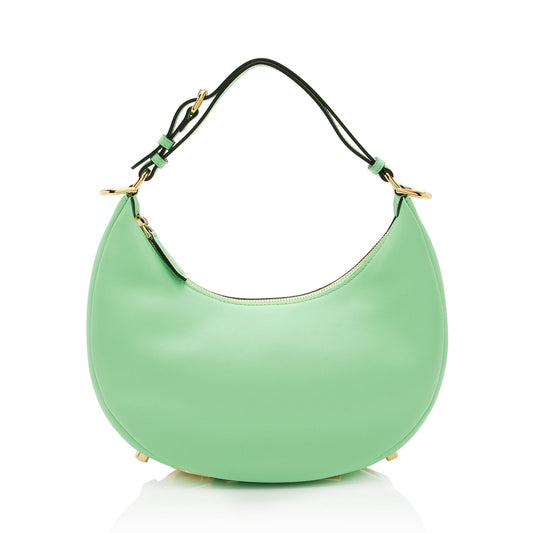 Fendi Leather Fendigraphy Small Hobo