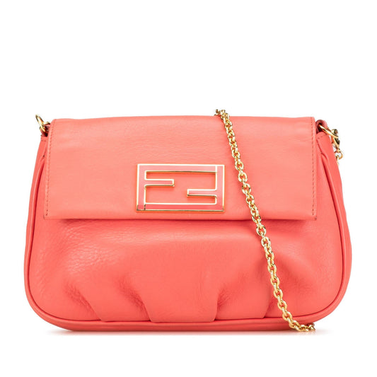 Fendi Leather Fendista Pochette Crossbody (SHG-TOVF1f)