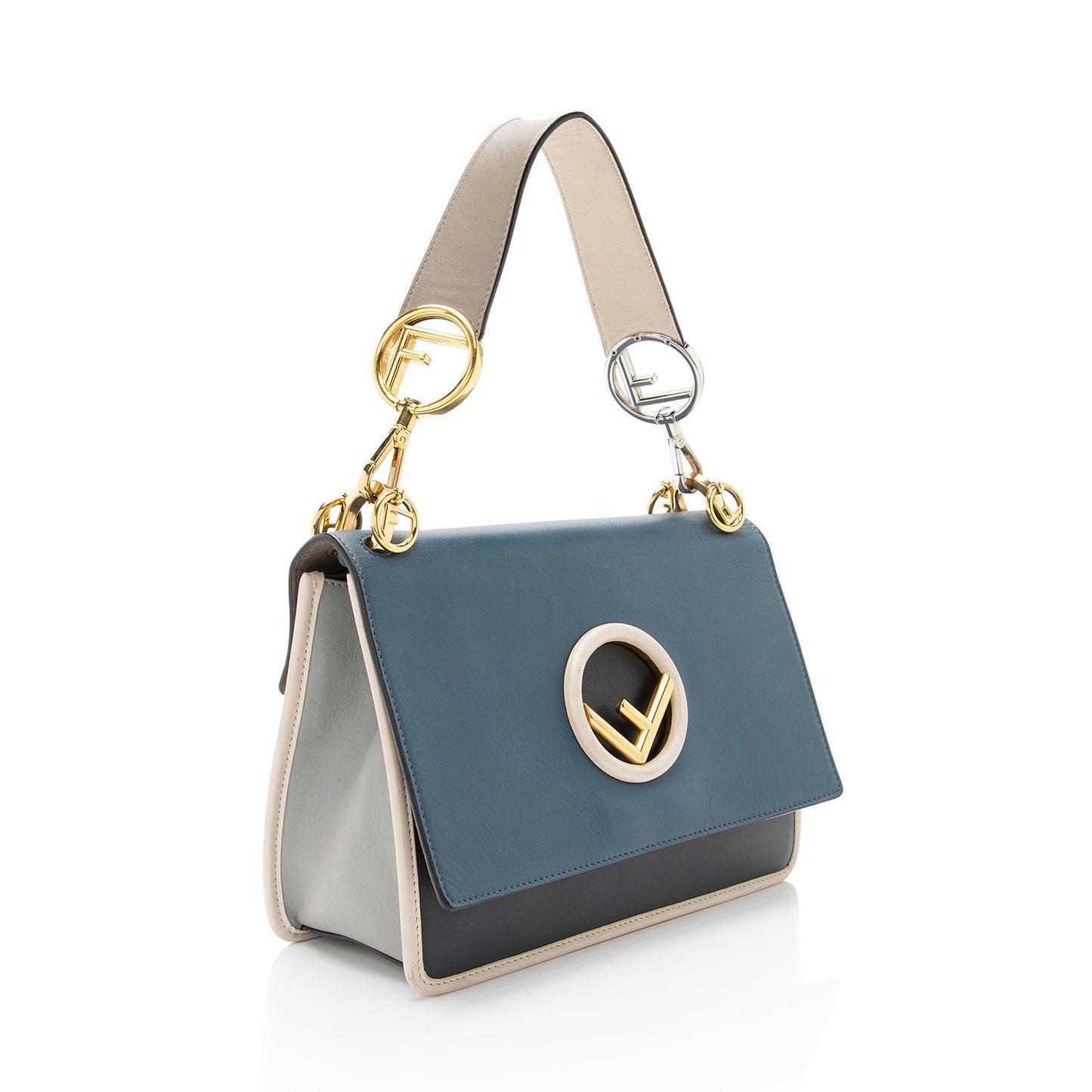 Fendi Leather Kan I F Medium Shoulder Bag