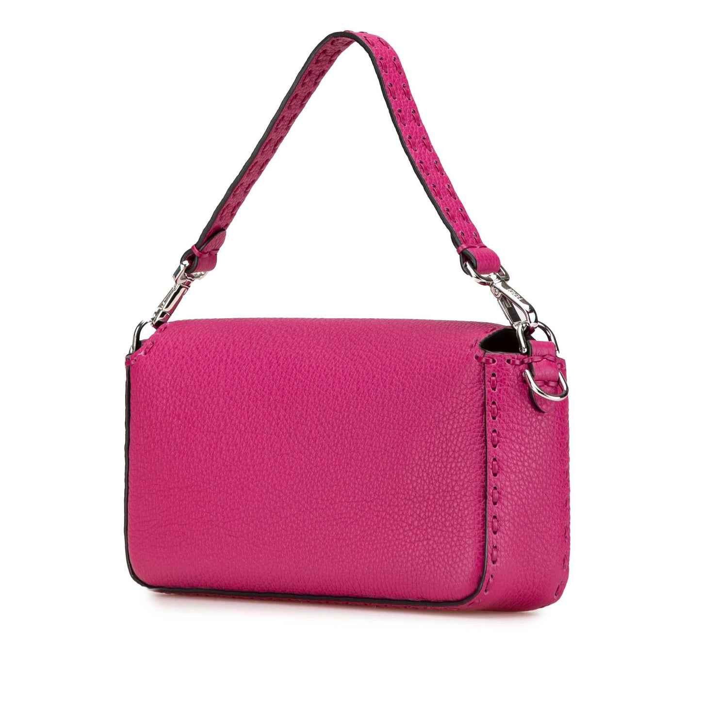 Fendi Leather Selleria Baguette Satchel
