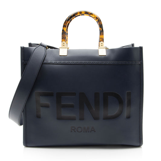 Fendi Leather Sunshine Medium Shopper Tote