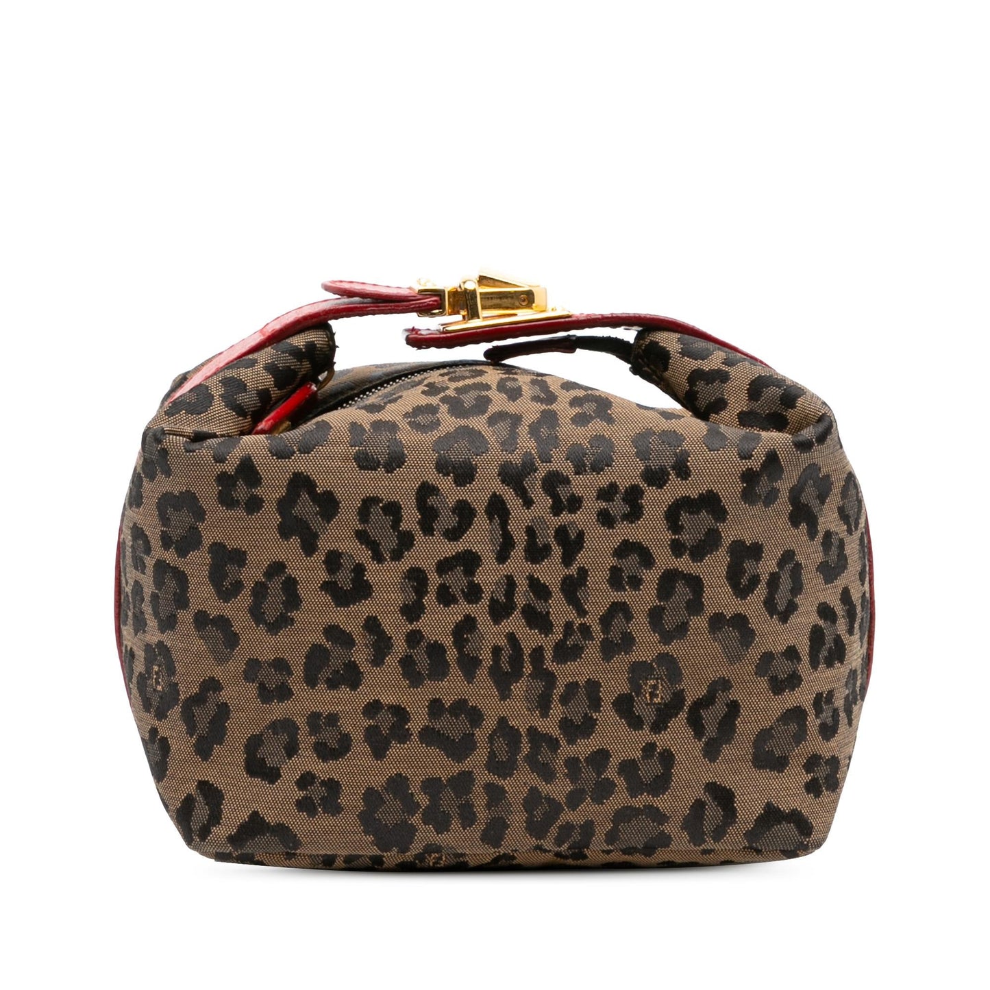 Fendi Leopard Print Canvas Handbag