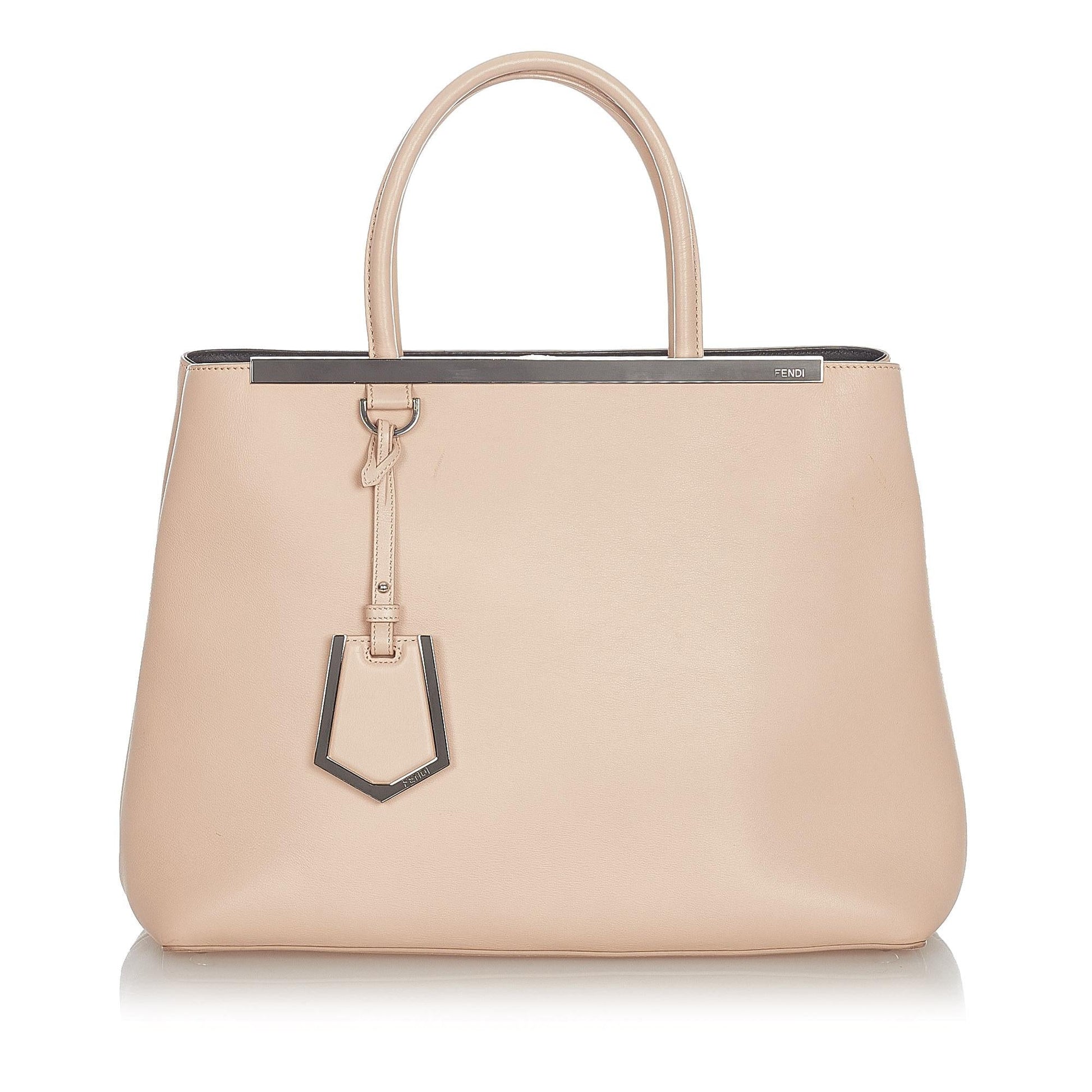 Fendi Medium 2Jours Leather Tote Bag