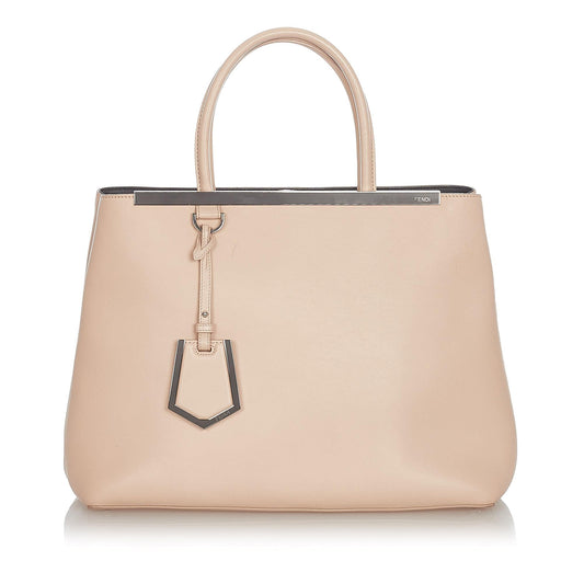 Fendi Medium 2Jours Leather Tote Bag