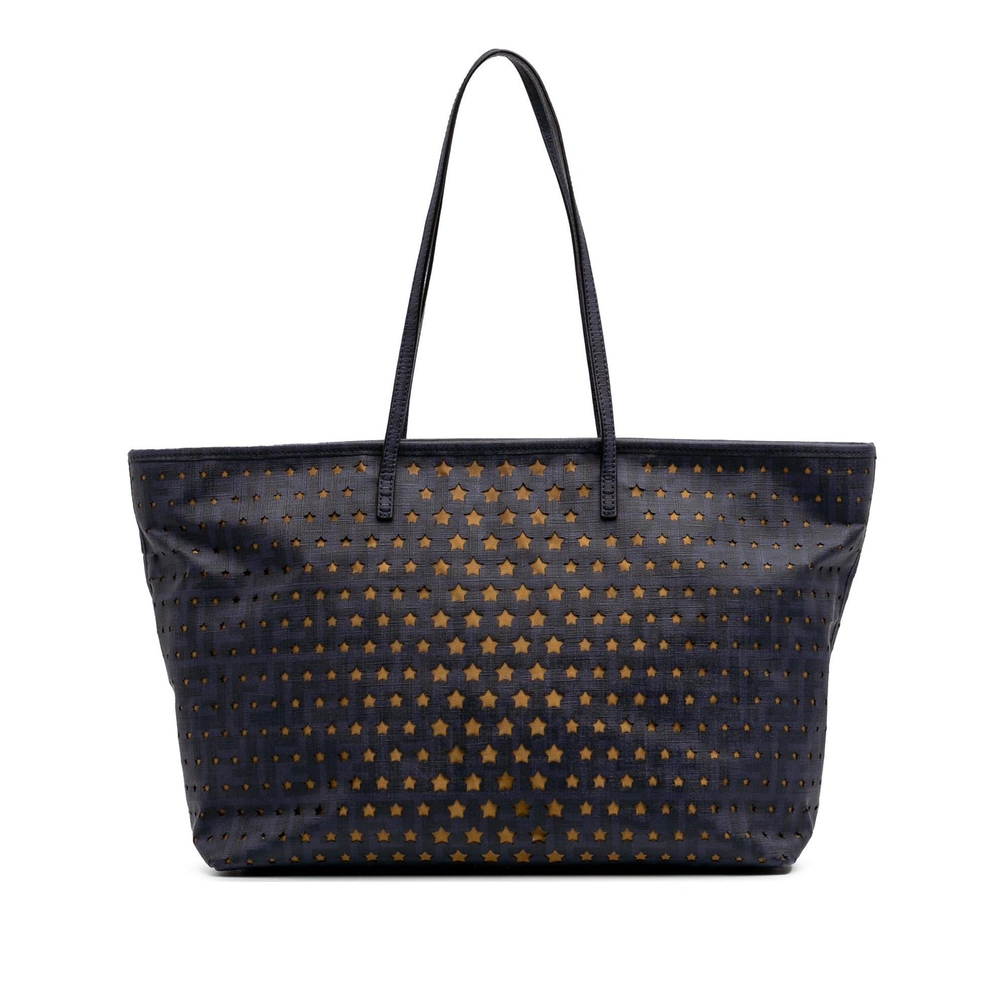 Fendi Medium Coated Canvas Laser Cut Star Roll Tote