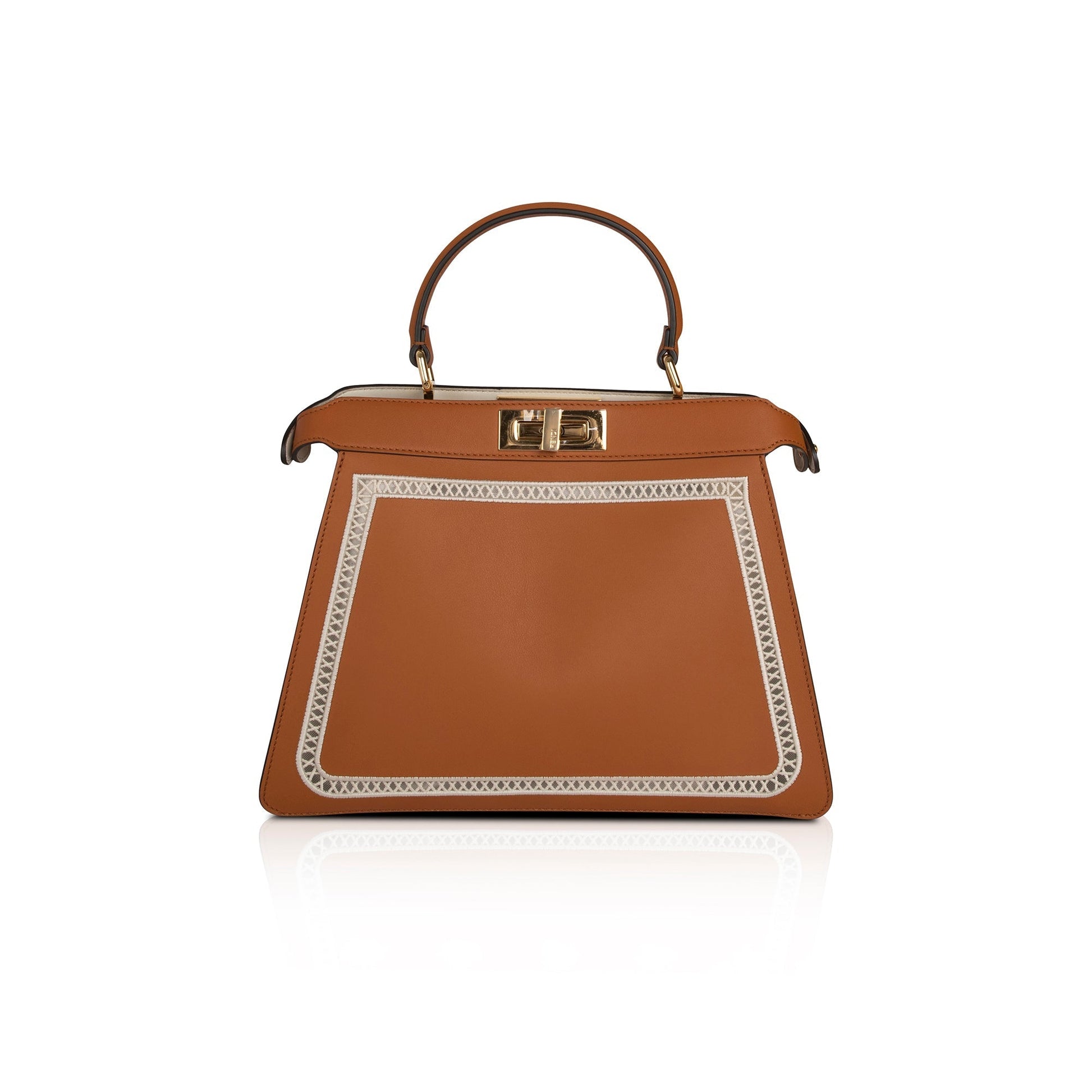 Fendi Medium Embroidered Leather Peekaboo Iseeu Bag