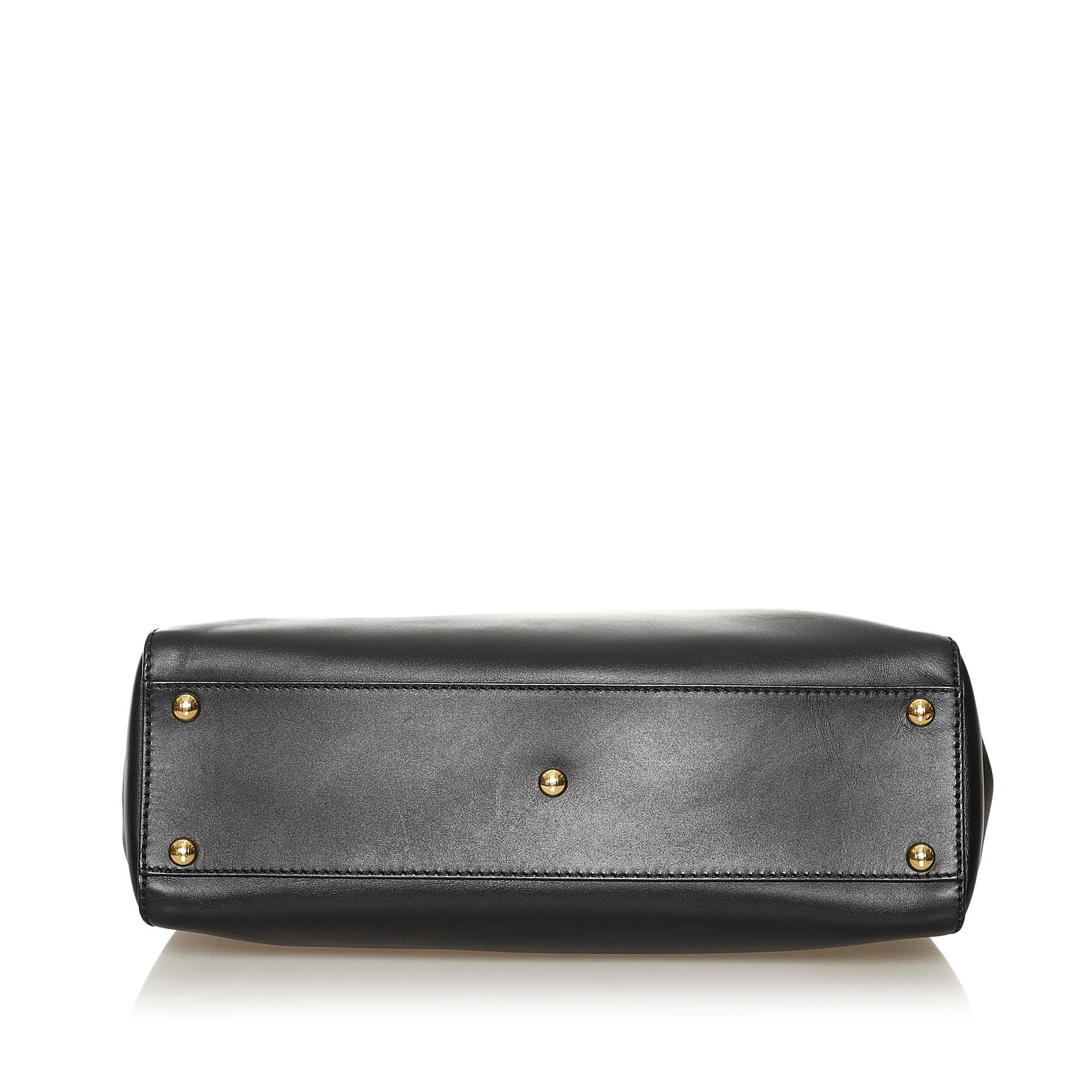 Fendi Medium Peekaboo Leather Satchel