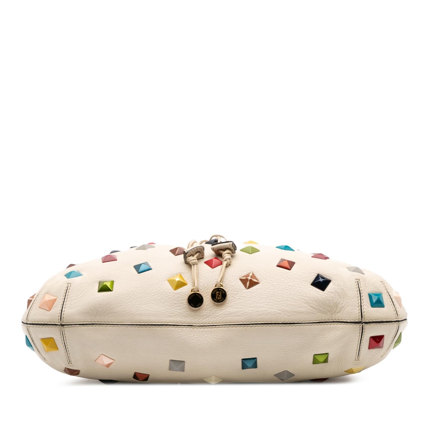 Fendi Medium Studded Leather B Fab Drawstring Tote