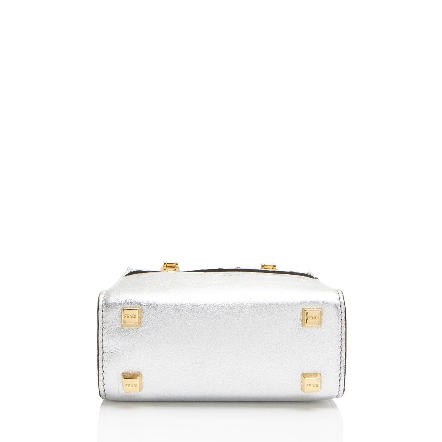 Fendi Zucca Embossed Leather Baguette Satchel