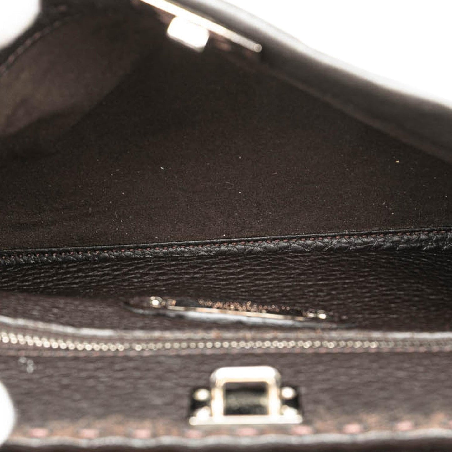 Fendi Bicolor Leather Chain Midi Baguette