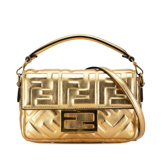 Fendi Mini Embossed Zucca Baguette Satchel (SHG-Nn3PEu)