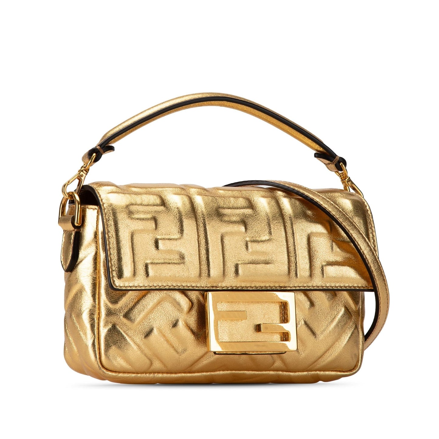 Fendi Mini Embossed Zucca Baguette Satchel (SHG-Nn3PEu)
