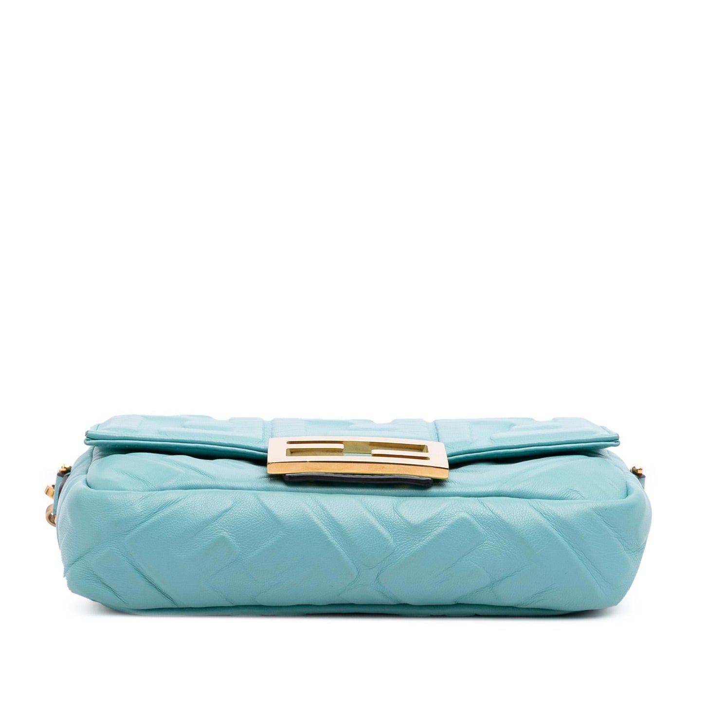 Fendi Mini Zucca Embossed Leather Baguette Satchel