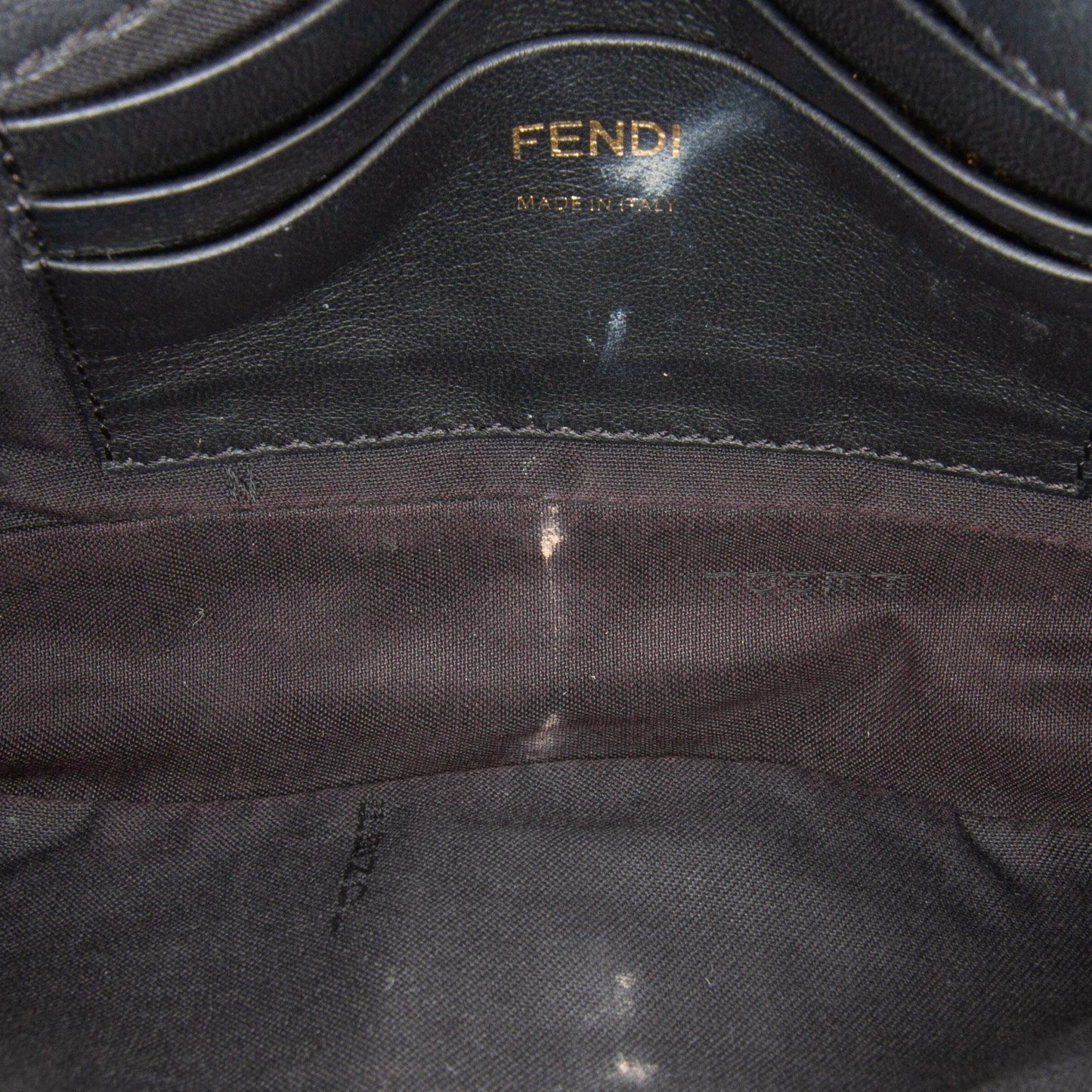 Fendi Zucca Embroidered Canvas Baguette Satchel