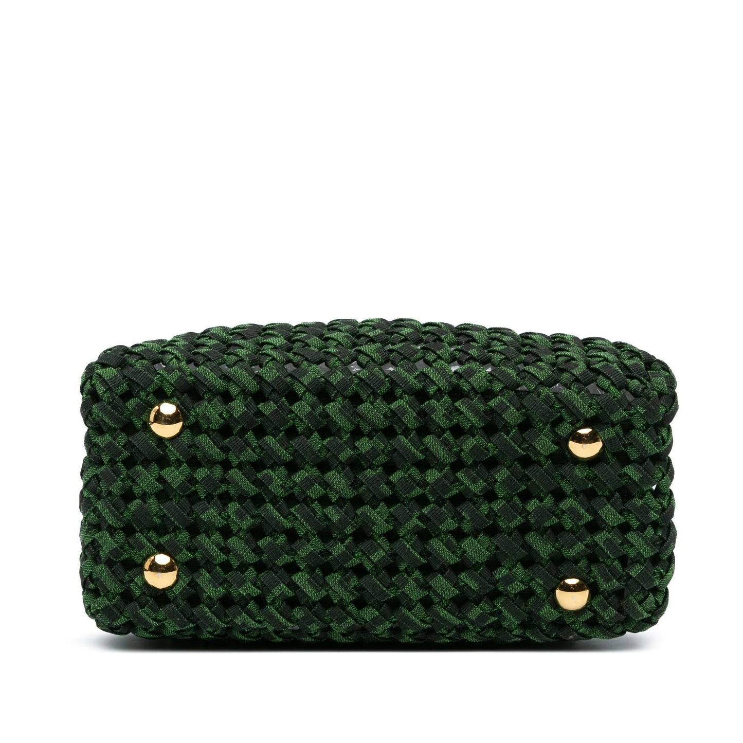 Fendi Zucca Embroidered Denim Baguette Satchel
