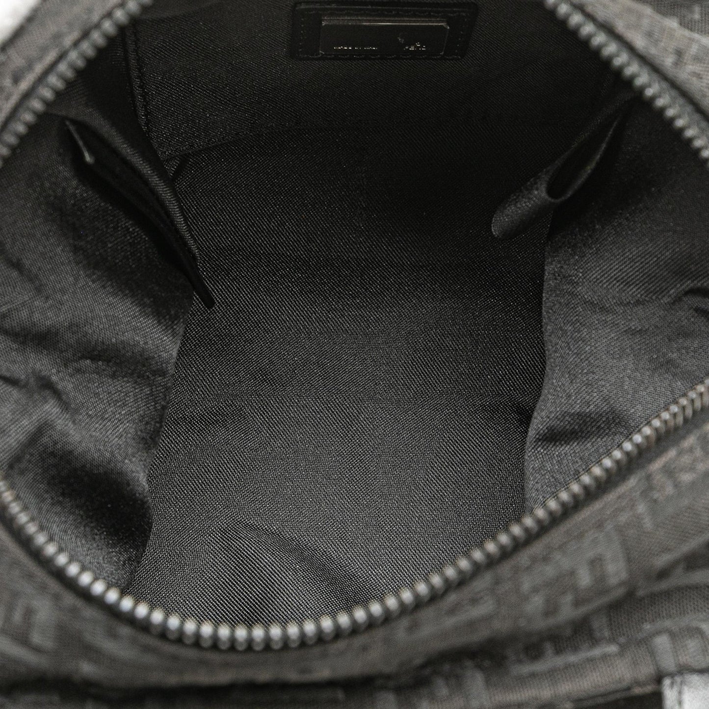 Fendi Zucca Embroidered Canvas Baguette Satchel