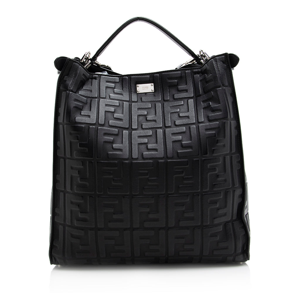 Fendi Nappa Embossed FF Peekaboo X Lite Bag