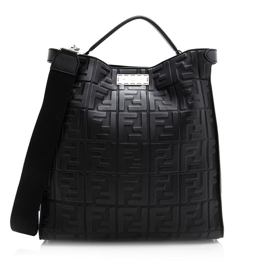 Fendi Nappa Embossed FF Peekaboo X Lite Bag