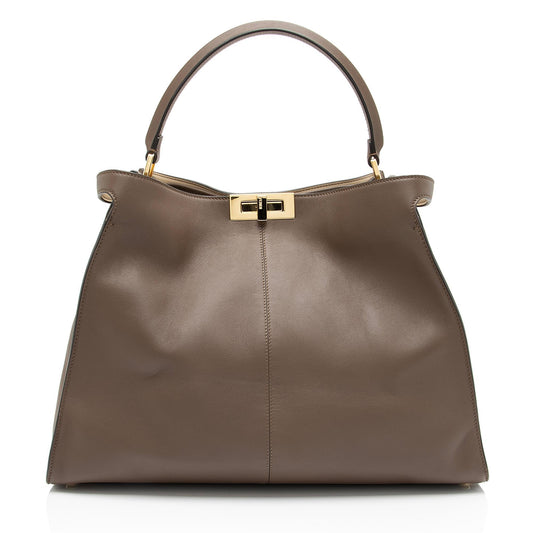 Fendi Nappa Leather Peekaboo X Lite Large Satchel