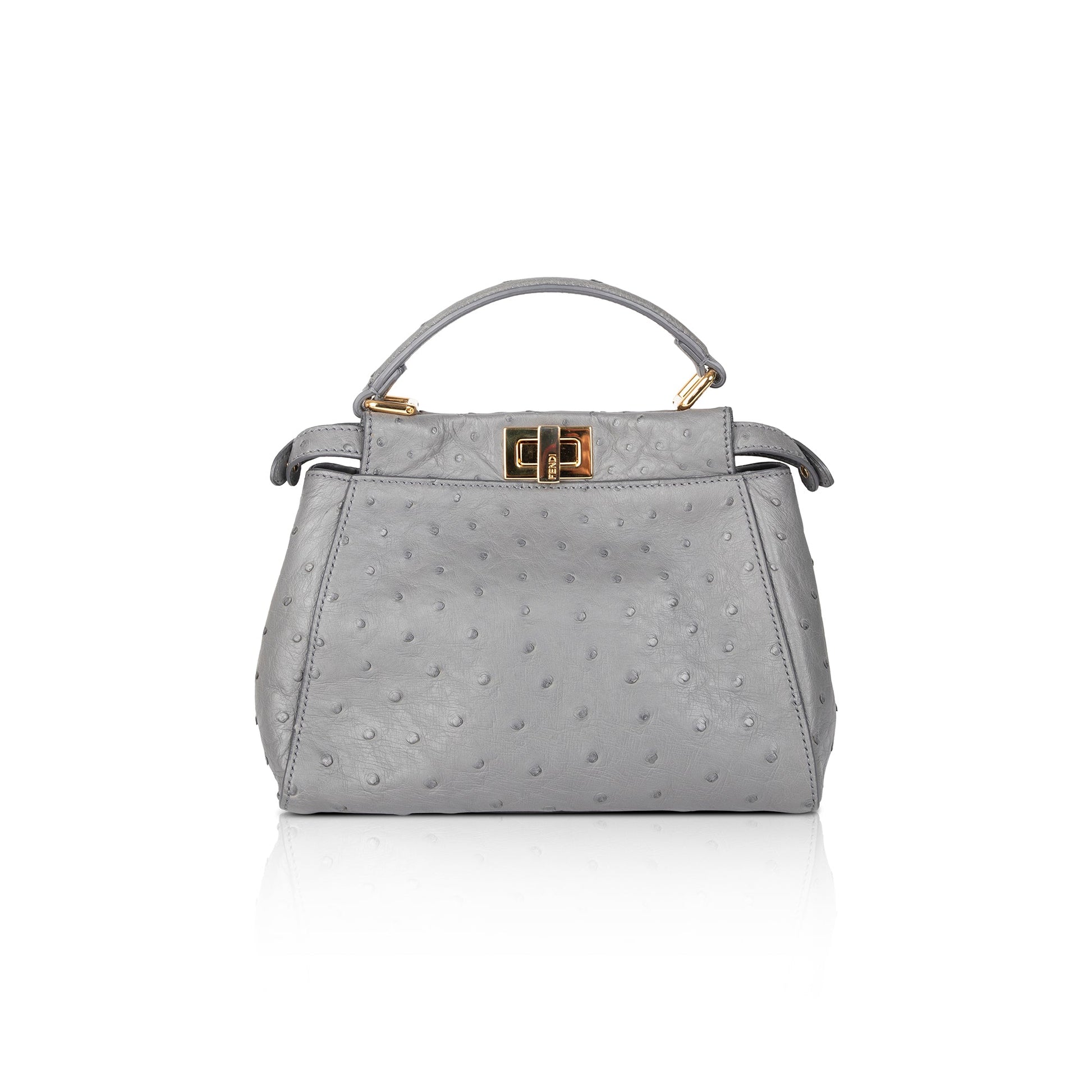 Fendi Ostrich Mini Peekaboo Isseu Bag