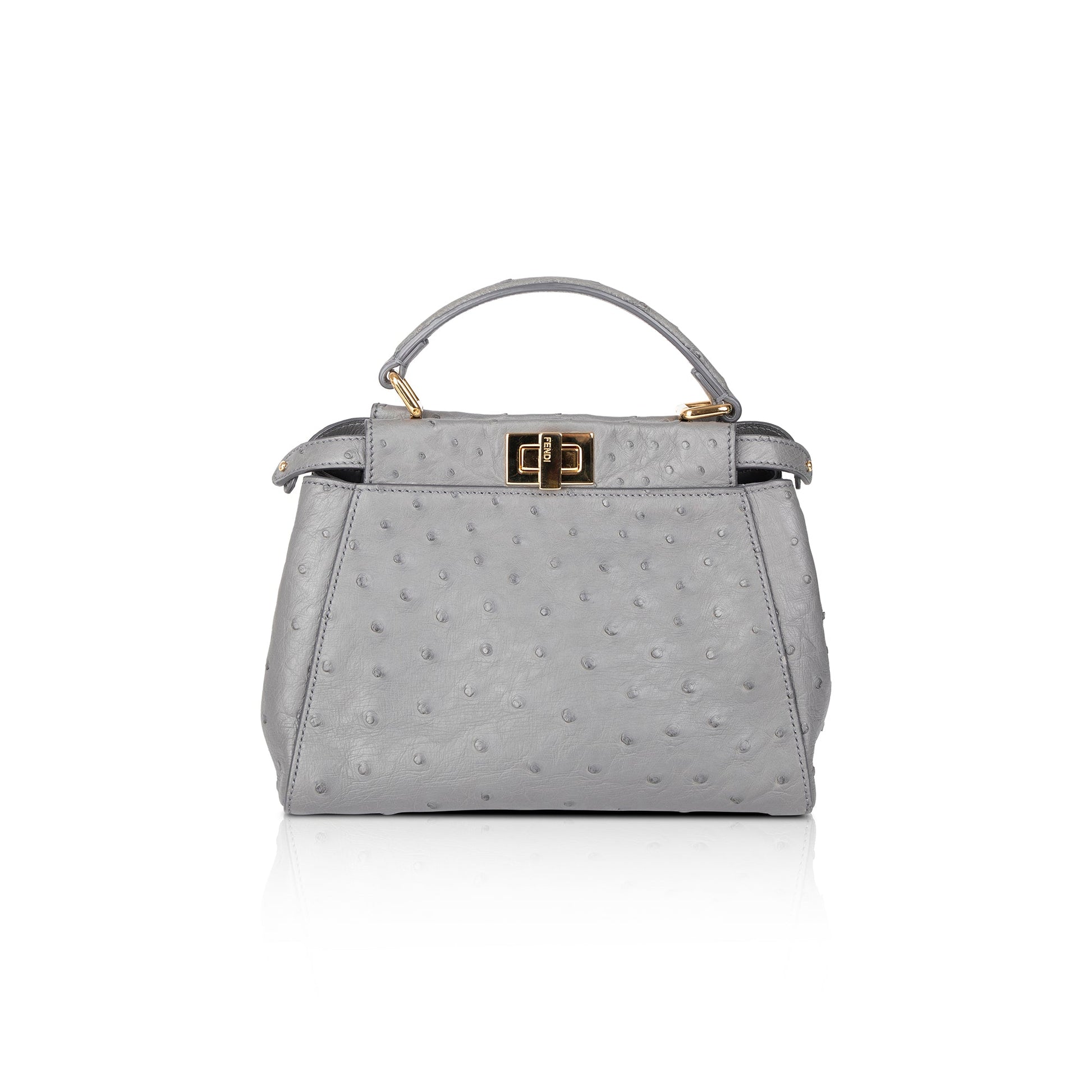 Fendi Ostrich Mini Peekaboo Isseu Bag