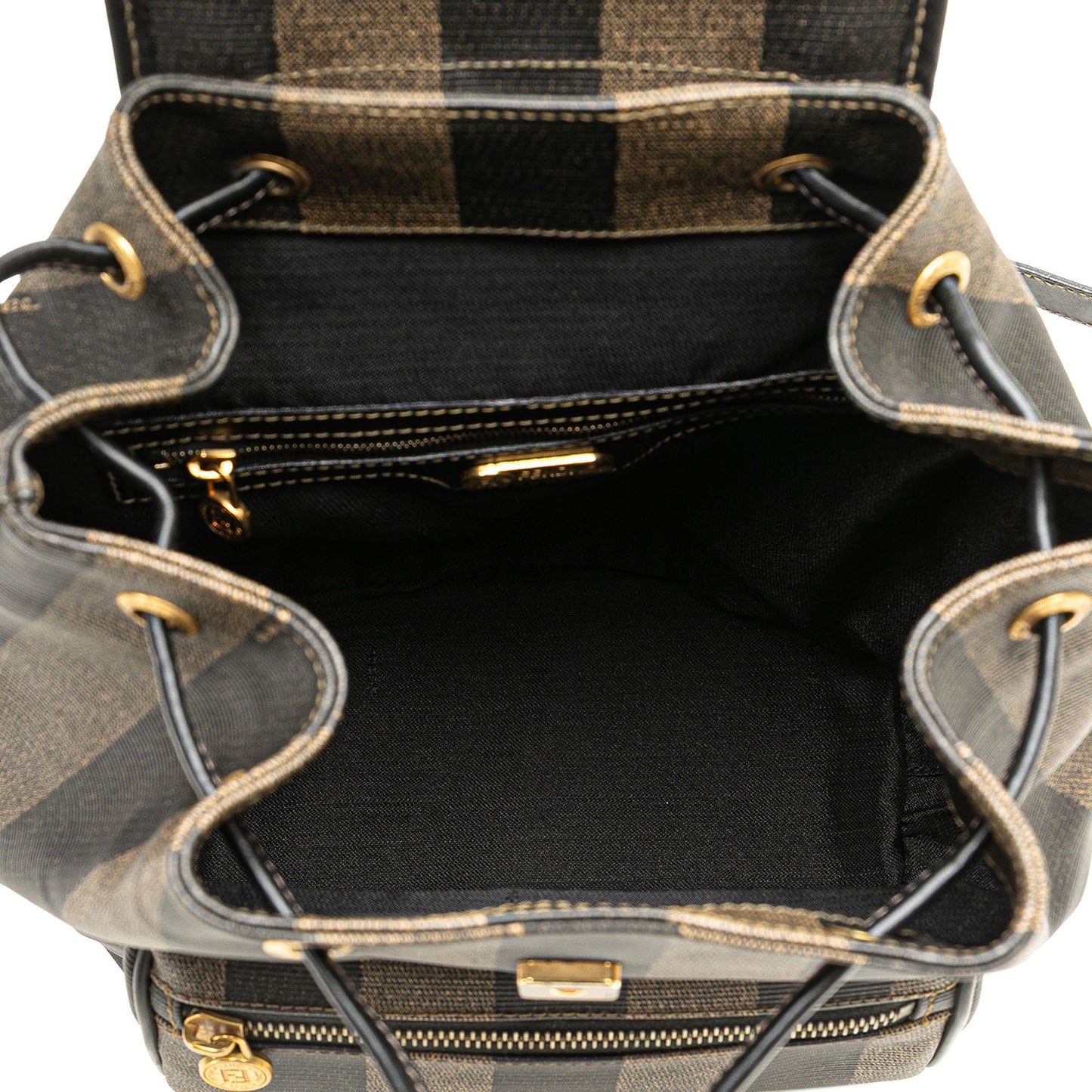 Fendi Mini Zucca Embossed Leather Baguette Satchel
